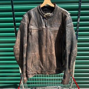 Harley-Davidson Distressed Brown Leather Jacket